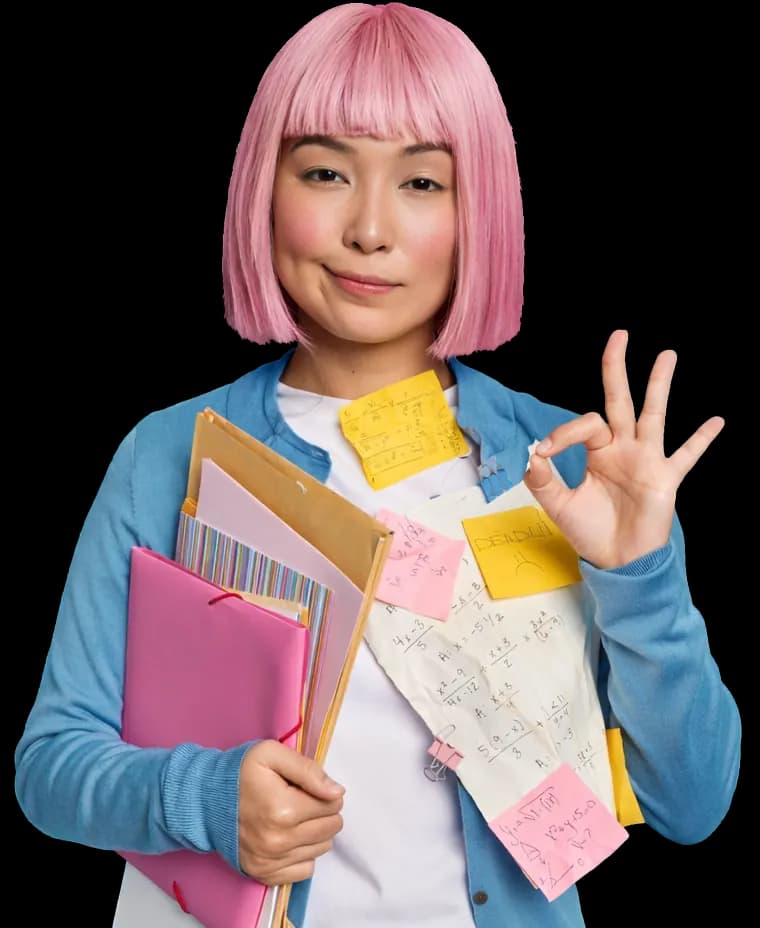 Publisher Hero Person mit Unterlagen